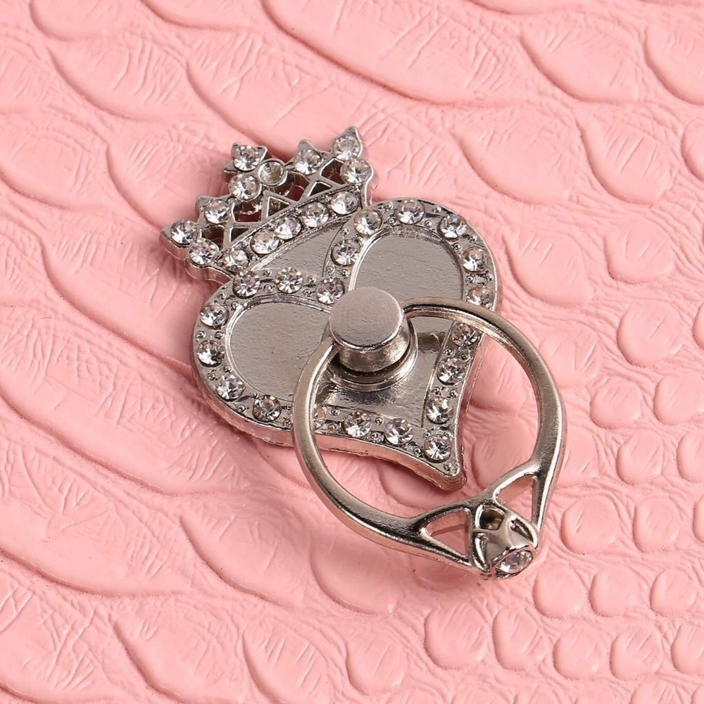 🔴SOLD🔴Rhinestone Heart Phone Holder Stand